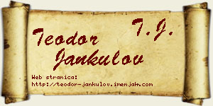 Teodor Jankulov vizit kartica